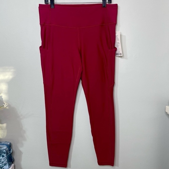 Lululemon Fast & Free Tech Fleece High Rise Leggings with Pockets 12 14 NWT - Picture 5 of 9